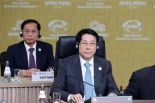El presidente de Vietnam, Luong Cuong, participa en el Diálogo Informal de Líderes Económicos de APEC con invitados. (Foto: VNA)