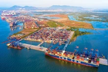 Buque portacontenedores atracado en el puerto internacional de Gemalink, Ba Ria-Vung Tau. (Fotografía: VNA)