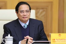 El primer ministro de Vietnam, Pham Minh Chinh, habla en la cita. (Foto: Nhan Dan)