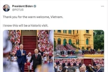 Publicación en la red social X ( antes conocida como Twitter) del presidente estadounidense Joseph Biden. (Fotografía: VNA)