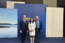 La vicecanciller de Vietnam Le Thi Thu Hang en el Foro Ministerial entre la Unión Europea (UE) y la región del Indo-Pacífico. (Fotografía: VNA)