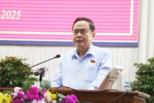 El presidente de la Asamblea Nacional Tran Thanh Man habla en el evento (Foto: Nhan Dan)