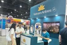 El stand de Vietnam Airlines en la feria (Foto: VNA)