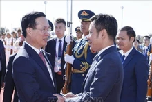 La ceremonia de despedida al presidente Vo Van Thuong en Pekín (Fotografía: VNA)