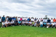 Jugadores participantes en el torneo de golf (Fotografía: VNA)