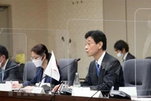 El ministro de Economía, Comercio e Industria de Japón, Yasutoshi Nishimura. (Fotografía: VNA)
