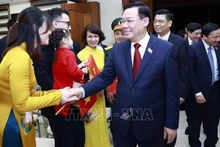 El presidente de la Asamblea Nacional de Vietnam, Vuong Dinh Hue, en el evento (Fotografía: VNA)
