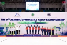 Vietnam lidera clasificación del IX Campeonato Asiático de Gimnasia Aeróbica (Foto: baovanhoa.vn)