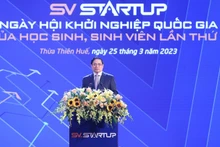 El primer ministro vietnamita, Pham Minh Chinh, en el evento. (Fotografía: VGP)