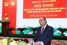 El presidente de Vietnam, Nguyen Xuan Phuc habla en el evento. (Fotografía: VNA)