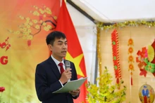 El embajador de Vietnam en Sudáfrica, Hoang Sy Cuong, habla en el evento. (Foto: VNA)