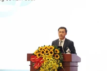 El viceministro de Salud Pública Tran Van Thuan interviene en la cita. (Fotografía: VNA)