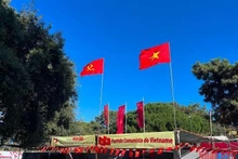 El stand del diario Nhan Dan destaca en la Zona Internacional en el Festival de Avante 2022.