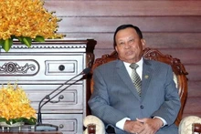 El presidente del Senado de Camboya, Samdech Say Chhum. (Fotografía: VNA)