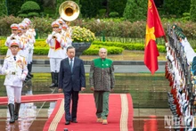 [Foto] Presidente vietnamita preside ceremonia de bienvenida a su par timorense