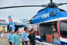 Vietnam envía helicópteros para ayudar a personas en zonas inundadas. (Foto: VNA)