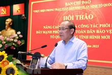 El vicepresidente del Comité Central del Frente Patria de Vietnam Hoang Cong Thuy (Fotografía: VNA)