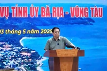 El primer ministro Pham Minh Chinh habla en el evento. (Foto: Nhan Dan)
