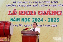 El presidente de la Asamblea Nacional de Vietnam, Tran Thanh Man, en el evento.
