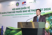 Huynh Tan Dat, jefe del Departamento de Protección Vegetal del Ministerio de Agricultura y Desarrollo Rural de Vietnam, habla en el evento. (Foto: nongnghiep.vn)
