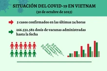 Infografía: Actualización sobre la situación del Covid-19 en Vietnam - 30 de octubre de 2023