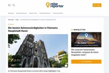 El artículo pubilicado en reisereporter.de (Fuente: VNA)