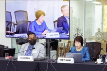 La viceministra de Planificación e Inversión de Vietnam, Nguyen Thi Bich Ngoc en el evento.(Fotografía: VNA)
