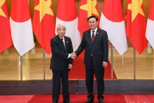Titular de Parlamento vietnamita recibe al presidente de la Cámara de Consejeros de Japón