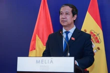 El ministro de Educación y Formación de Vietnam, Nguyen Kim Son habla en el evento. (Fotografía: moet.gov.vn)