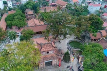 La pagoda de Dong Ngo desde la vista arriba. (Fotografía: baohaiduong.vn)