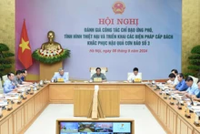 El primer ministro vietnamita, Pham Minh Chinh, preside la conferencia. 