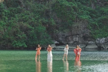 El cuarteto de cuerdas Bond interpreta su música en la isla de Mat Rong (Ojos de Dragón). (Foto proporcionada por IB Group)