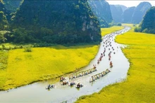 El complejo paisajístico Tam Coc-Bich Dong (Foto: VNA)