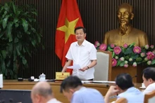 El viceprimer ministro Le Minh Khai en la reunión. (Foto: VNA)