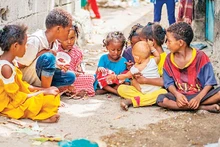 Niños en la ciudad de Adén, Yemen. (Fotografía: Naciones Unidas)