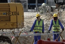 Trabajadores en un sitio de construcción (Foto: VNA)