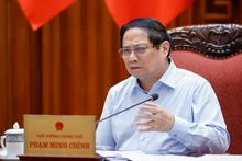 El primer ministro vietnamita, Pham Minh Chinh, habla en el evento (Foto: VGP)