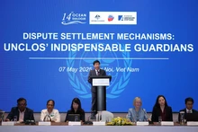 El viceministro de Relaciones Exteriores, Nguyen Manh Cuong, habla en el evento (Foto: VNA)