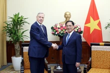 El canciller de Vietnam, Bui Thanh Son y el primer viceministro de Asuntos Exteriores de Rusia Vladimir Titov (Foto: VNA)