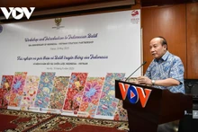 El presidente de VIFA, Tran Minh Hung, interviene en el evento. (Foto: vov.vn)