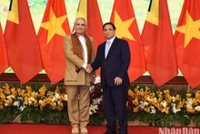 El primer ministro de Vietnam, Pham Minh Chinh, recibió al presidente de Timor Leste, José Ramos-Horta. (Foto: Nhan Dan)