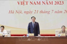El presidente de la Asamblea Nacional de Vietnam, Vuong Dinh Hue, intervino en la conferencia (Foto: VNA)