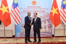 El ministro de Relaciones Exteriores de Vietnam, Bui Thanh Son, y su par malasio, Zambry Abdul Kadir.