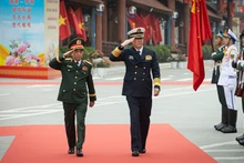 [Foto] Ceremonia de bienvenida a ministro de Defensa chino para asistir a actividades de intercambio amistoso