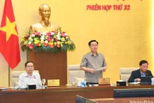 El presidente de la Asamblea Nacional de Vietnam, Vuong Dinh Hue, en el acto (Foto: Nhan Dan)