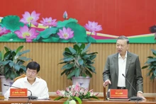 El secretario general del Partido Comunista de Vietnam, To Lam, habla en el evento. (Foto: VNA)