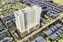 El diseño de un proyecto de vivienda social que ofrece 440 apartamentos para personas de bajos ingresos en la zona urbana de Ha Dinh, en Hanói. (Foto: VNA)