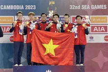 Equipo masculino de gimnasia de Vietnam (Foto: VNA)