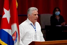 El primer secretario del Partido Comunista de Cuba, Miguel Díaz-Canel. (Foto: VNA)