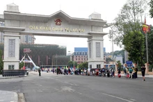 En la puerta fronteriza internacional de Lao Cai (Foto: VNA)